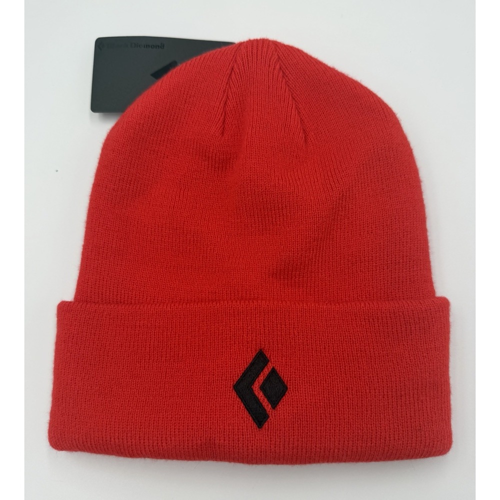 Black Diamond Watch Cap Beanie Red O/S Winter Ski Snowboard Unisex